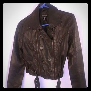 Wet Seal x Moto Jacket Faux Leather